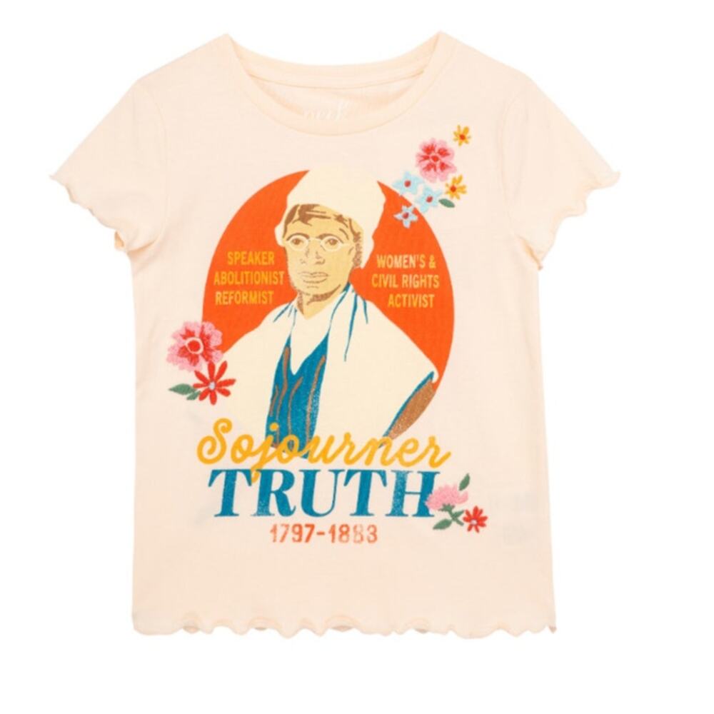 NEW! Peek Kids 'Sojourner Truth' Tee in PEACH (6/7)